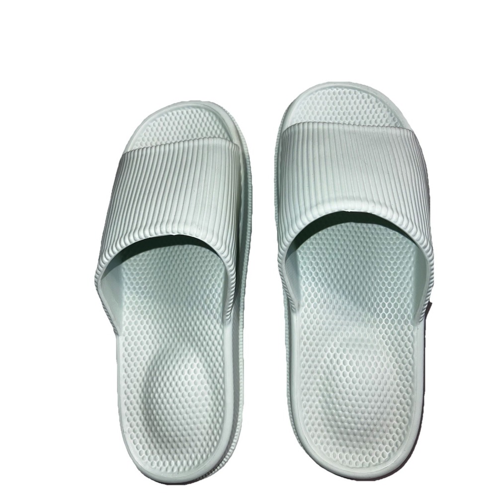 Massage Foam Lime Bathroom Slippers Non-Slip Spa Shower Sandal Women Size 8-8.5
